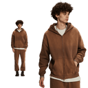 DUST TREATMENT ZIP-UP HOODIE