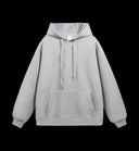 Heavyweight plush hoodie in heather grey