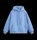 Heavyweight plush hoodie in dusty blue