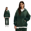 DUST TREATMENT ZIP-UP HOODIE