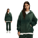 DUST TREATMENT ZIP-UP HOODIE