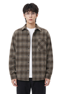 BRUSHED FLANNEL SHIRT Brown (front)