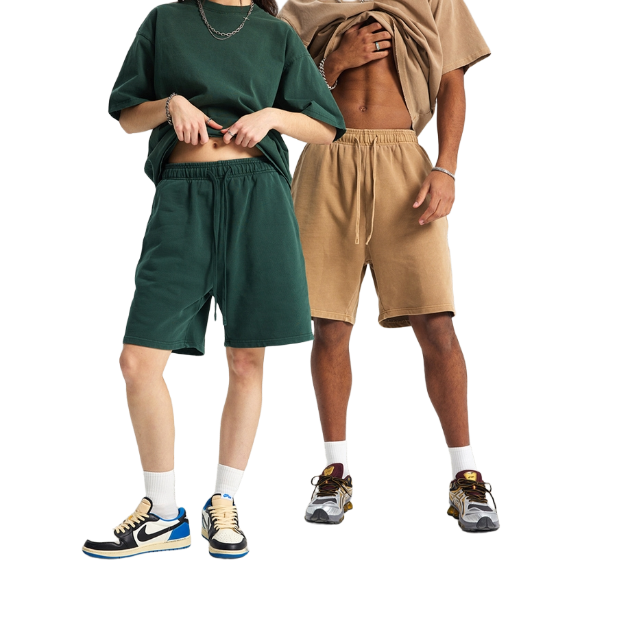 FLEECE BLEACHED SHORTS