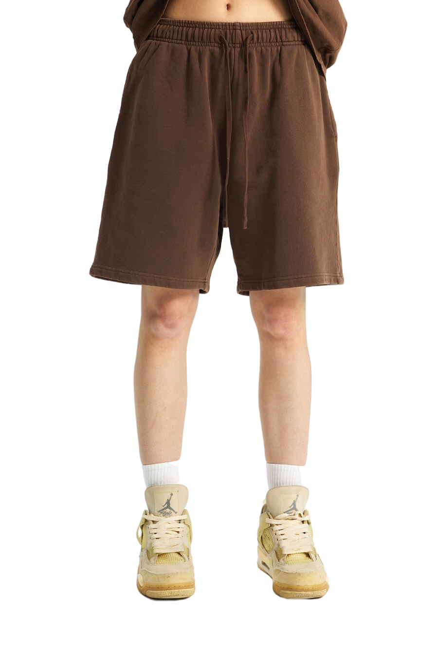 FLEECE BLEACHED SHORTS