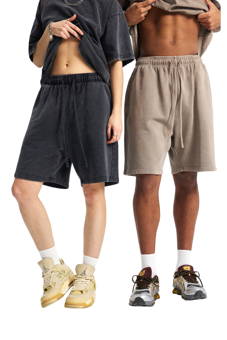 FLEECE BLEACHED SHORTS