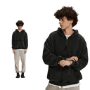 DISTRESSED ZIP-UP