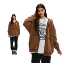 DISTRESSED ZIP-UP