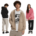 DISTRESSED ZIP-UP
