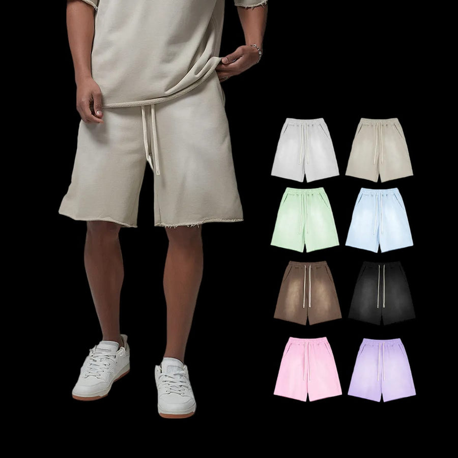 SPRAY DYE TERRY SHORTS