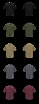 DYED WAFFLE POLO ZIP