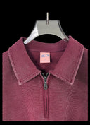 DYED WAFFLE POLO ZIP