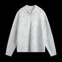 WOOL KNITTED HALF-ZIP
