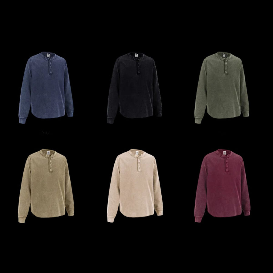 WAFFLE HENLEY LONGSLEEVE
