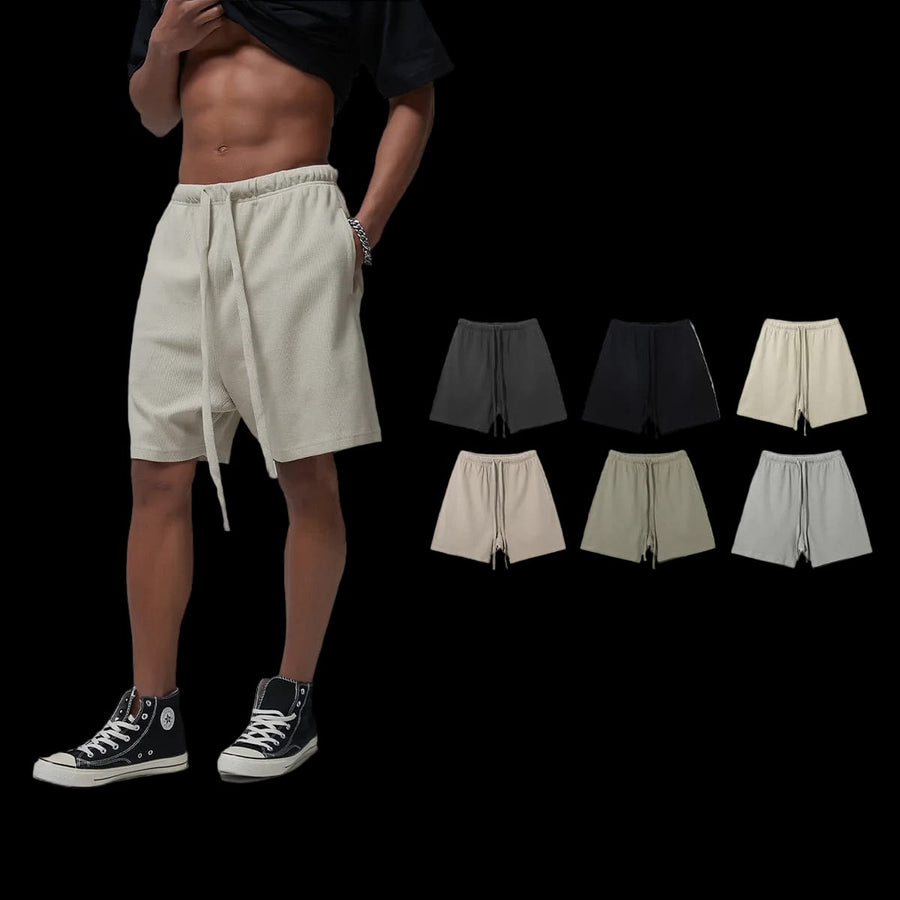 DIAMOND WAFFLE STRAIGHT SHORTS
