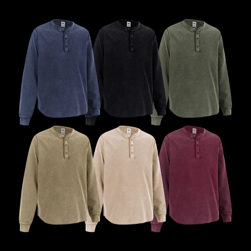 WAFFLE HENLEY LONGSLEEVE