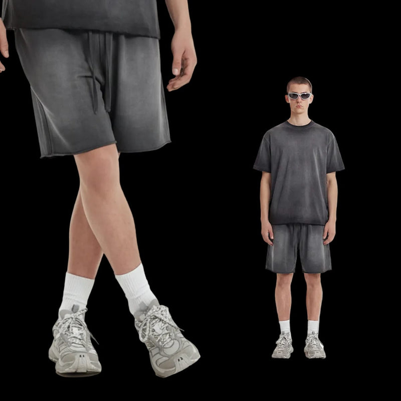 WASHED RAW SHORTS