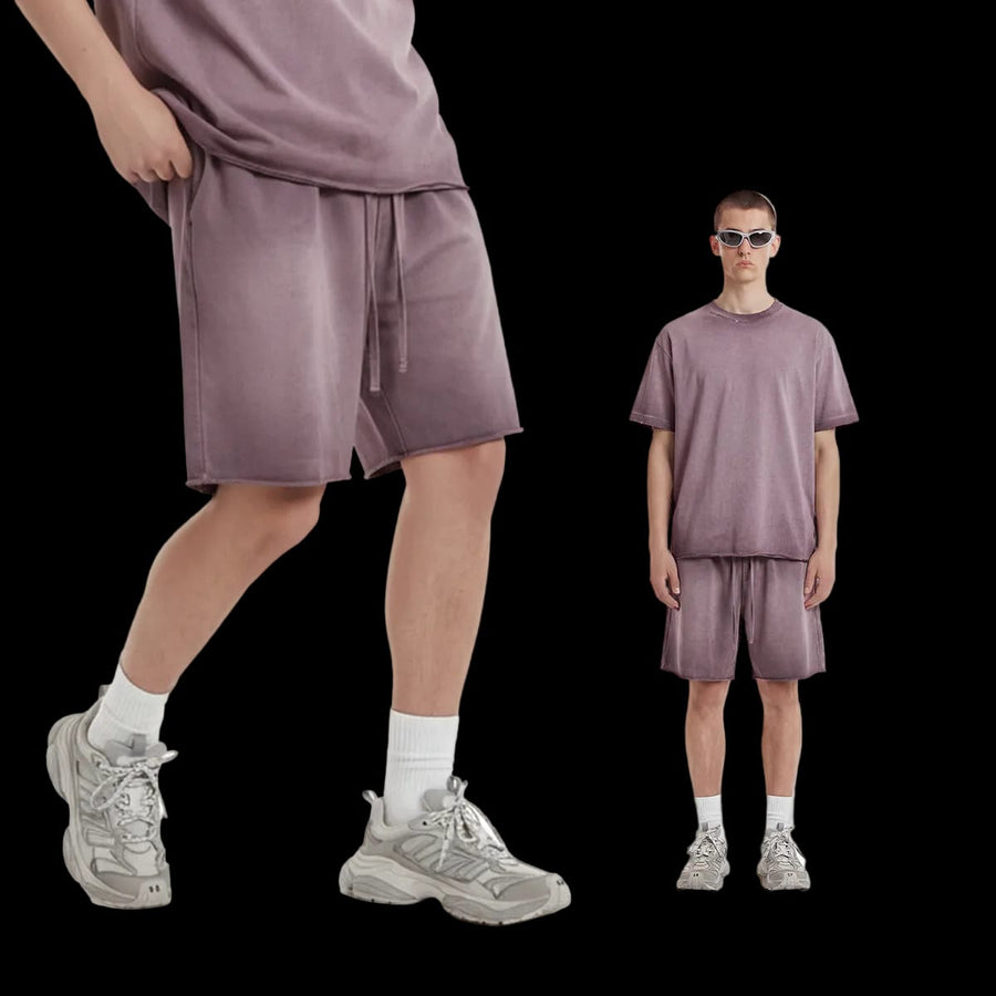WASHED RAW SHORTS