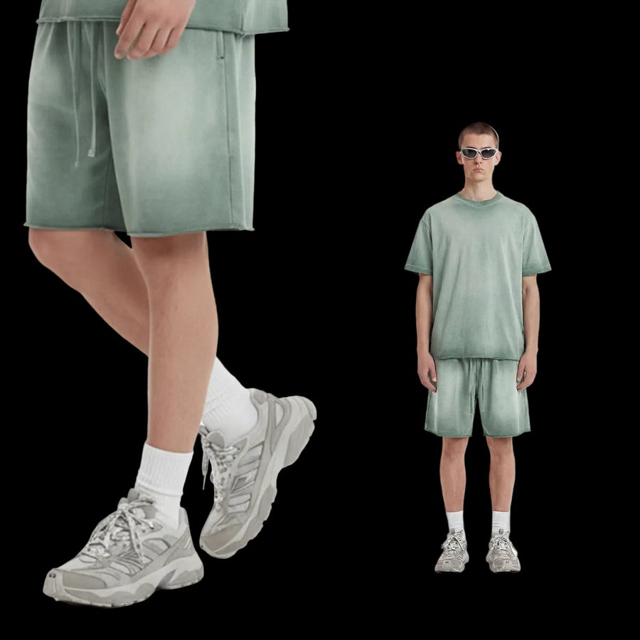 WASHED RAW SHORTS