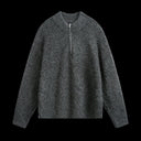 WOOL KNITTED HALF-ZIP