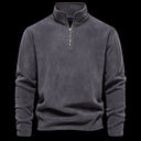 Polar Quarter-Zip Dark Grey flat