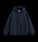 Heavyweight plush hoodie in navy