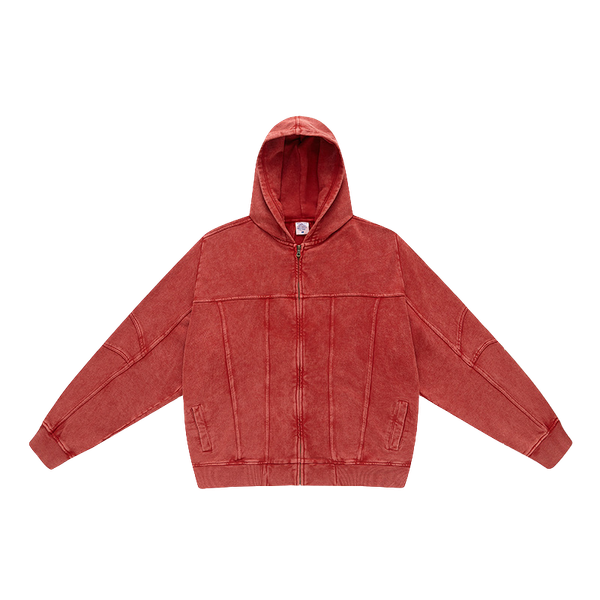 RUST WAVE ZIP-UP JACKET