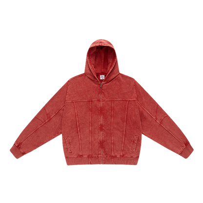 RUST WAVE ZIP-UP JACKET