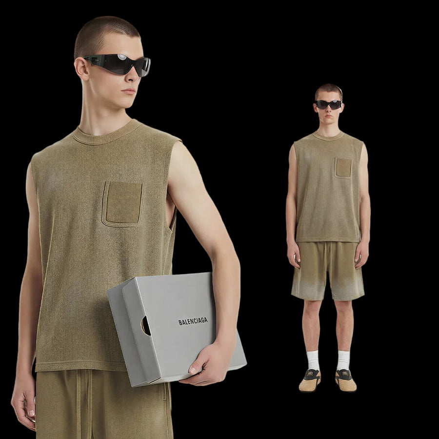 WASHED WAFFLE KNIT TANK