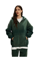 DUST TREATMENT ZIP-UP HOODIE