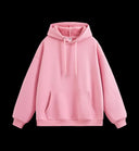 Heavyweight plush hoodie in pink