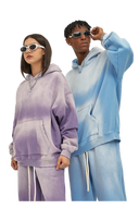 BLEACHED FLEECE HOODIE