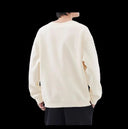 Fleece-Lined Crewneck Beige, back