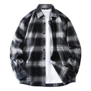 Cotton Flannel Shirt Black check flat
