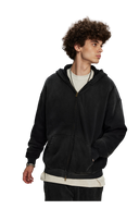 DUST TREATMENT ZIP-UP HOODIE