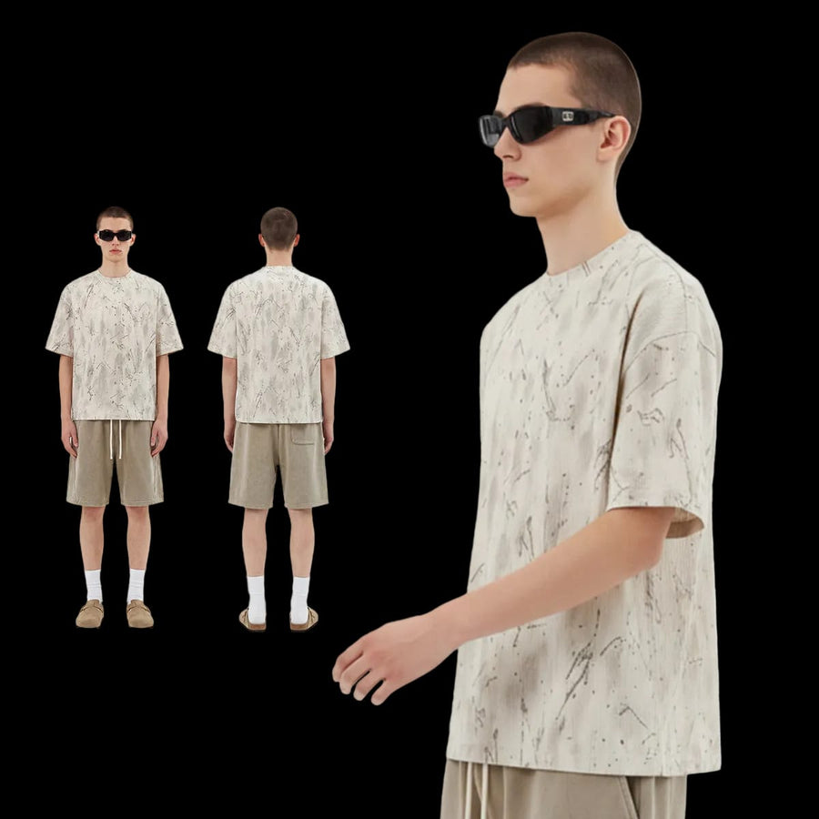 THE CRACKED JACQUARD DYE TEE