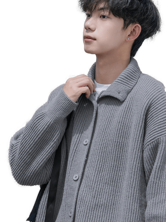 HERITAGE ROLL-NECK CARDIGAN
