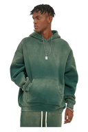 BLEACHED FLEECE HOODIE