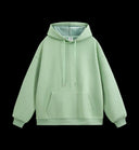 Heavyweight plush hoodie in light green