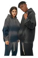 BLEACHED FLEECE HOODIE