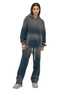 BLEACHED FLEECE HOODIE