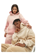 BLEACHED FLEECE HOODIE