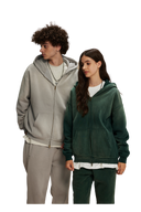 DUST TREATMENT ZIP-UP HOODIE