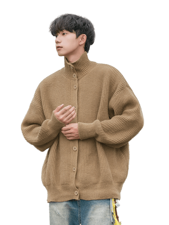 HERITAGE ROLL-NECK CARDIGAN
