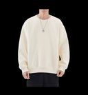 Fleece-Lined Crewneck Beige, front