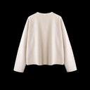 Heavyweight Waffle Longsleeve Beige, flat back