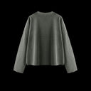 Heavyweight Waffle Longsleeve Olive, flat back