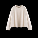 Heavyweight Waffle Longsleeve Beige, flat front