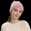 Fleece-Lined Beanie Pink, worn