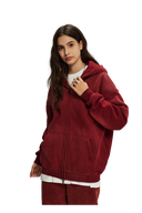 DUST TREATMENT ZIP-UP HOODIE