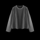 Heavyweight Waffle Longsleeve Grey, flat front